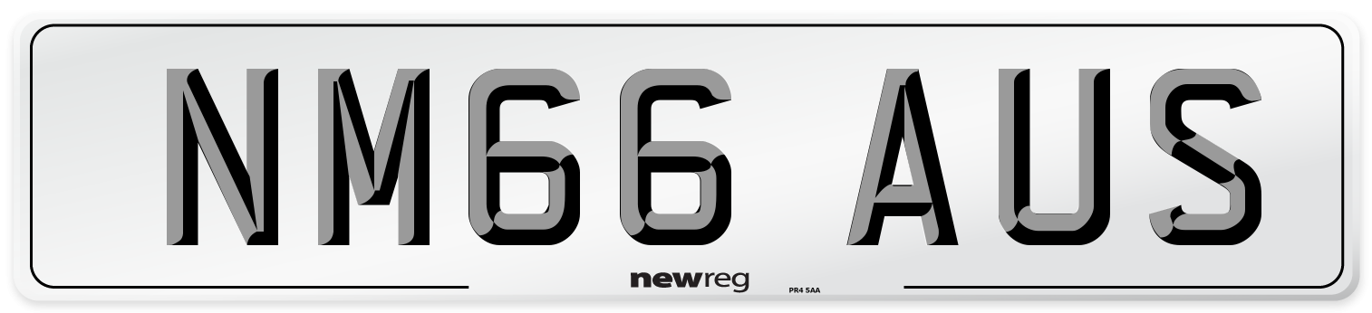 NM66 AUS Number Plate from New Reg